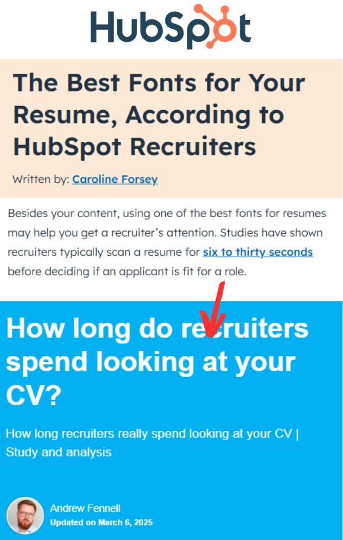 Backlink example - Hubspot