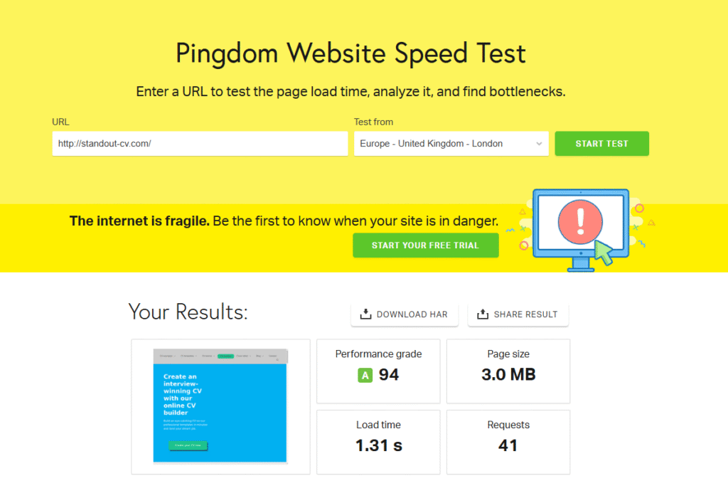 Page loading speed Page loading speed