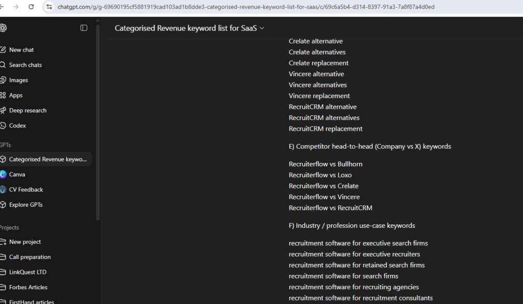 ChatGPT keyword generator ChatGPT keyword generator